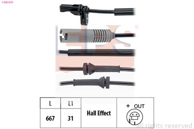 Sensor, wheel speed EPS 1.960.076