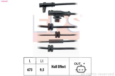 Sensor, wheel speed EPS 1.960.087
