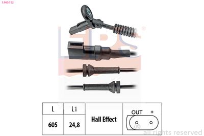 Sensor, wheel speed EPS 1.960.152