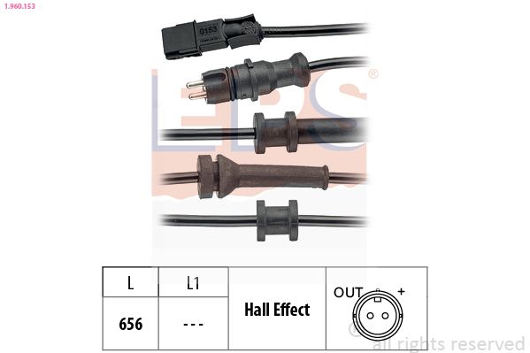 EPS 1.960.153 Sensor, wheel speed