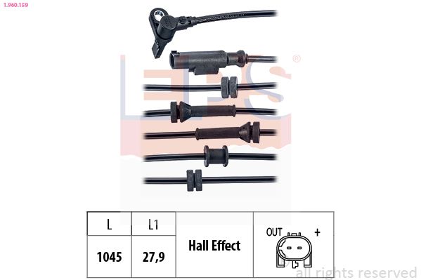 EPS 1.960.159 Sensor, wheel speed