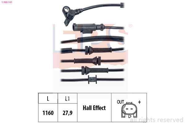 EPS 1.960.161 Sensor, wheel speed