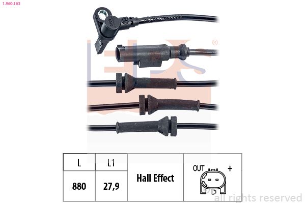 EPS 1.960.163 Sensor, wheel speed