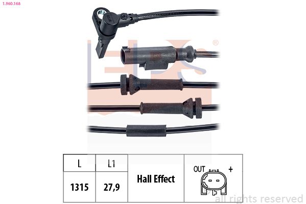 EPS 1.960.168 Sensor, wheel speed