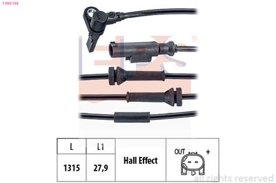 Sensor, wheel speed EPS 1.960.168