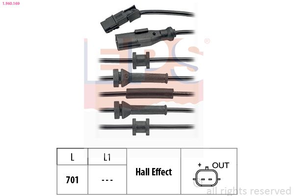EPS 1.960.169 Sensor, wheel speed