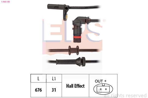 EPS 1.960.185 Sensor, wheel speed