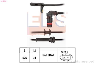 Sensor, wheel speed EPS 1.960.185