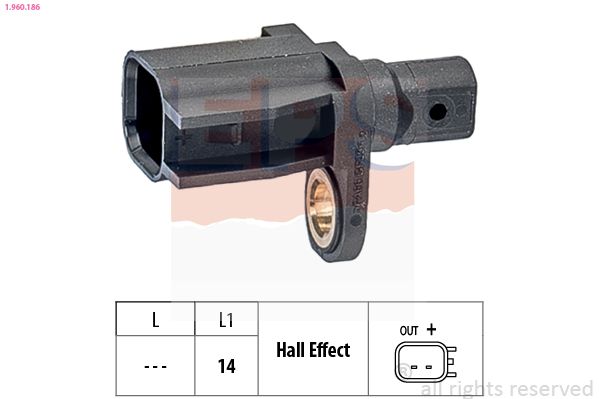 EPS 1.960.186 Sensor, wheel speed