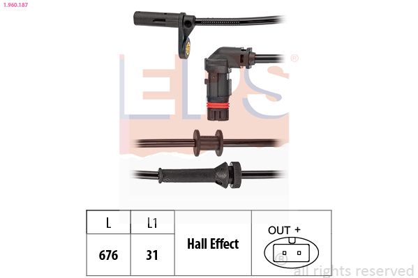 EPS 1.960.187 Sensor, wheel speed