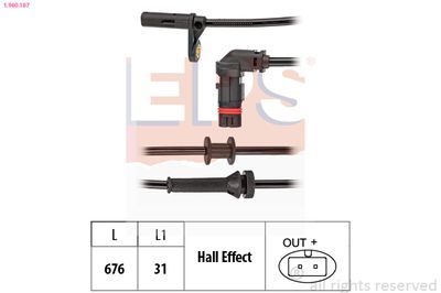 Sensor, wheel speed EPS 1.960.187