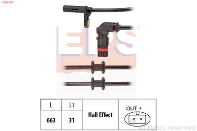 Sensor, wheel speed EPS 1.960.190