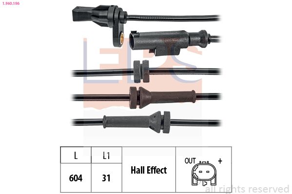 EPS 1.960.196 Sensor, wheel speed