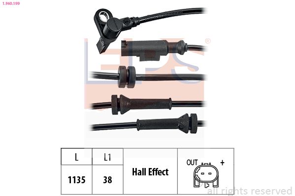 EPS 1.960.199 Sensor, wheel speed