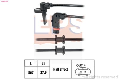 Sensor, wheel speed EPS 1.960.202