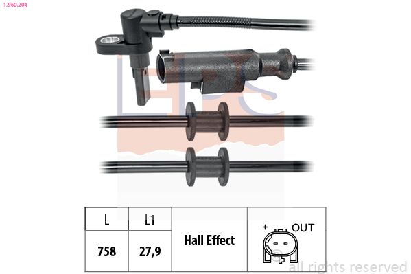 EPS 1.960.204 Sensor, wheel speed