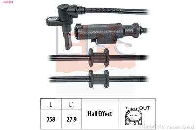 Sensor, wheel speed EPS 1.960.204