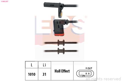 Sensor, wheel speed EPS 1.960.207