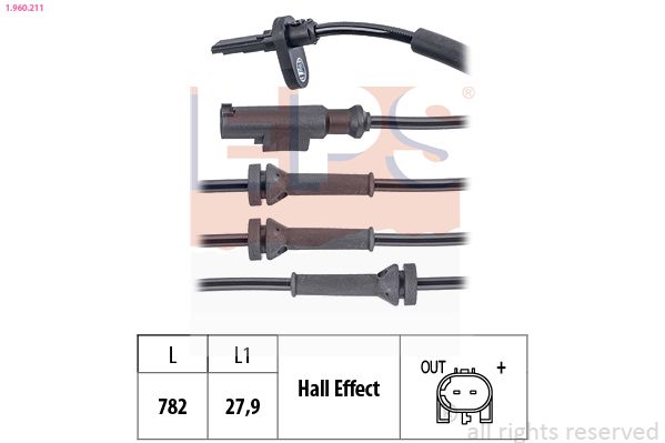 EPS 1.960.211 Sensor, wheel speed