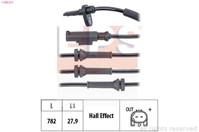 Sensor, wheel speed EPS 1.960.211