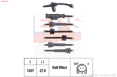 Sensor, wheel speed EPS 1.960.214