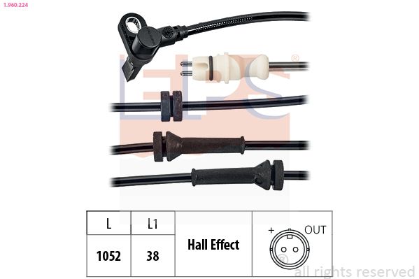 EPS 1.960.224 Sensor, wheel speed