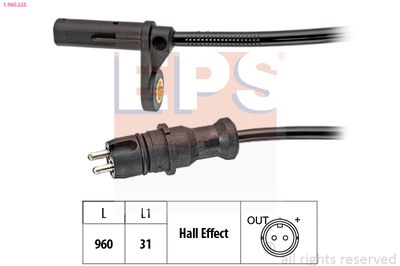 Sensor, wheel speed EPS 1.960.225