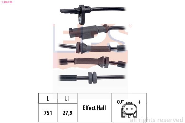 EPS 1.960.226 Sensor, wheel speed