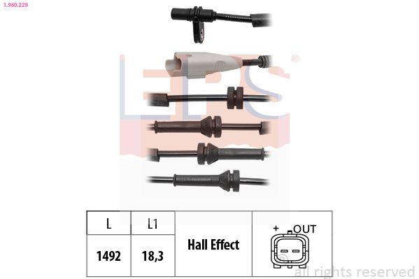 EPS 1.960.229 Sensor, wheel speed