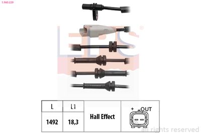 Sensor, wheel speed EPS 1.960.229