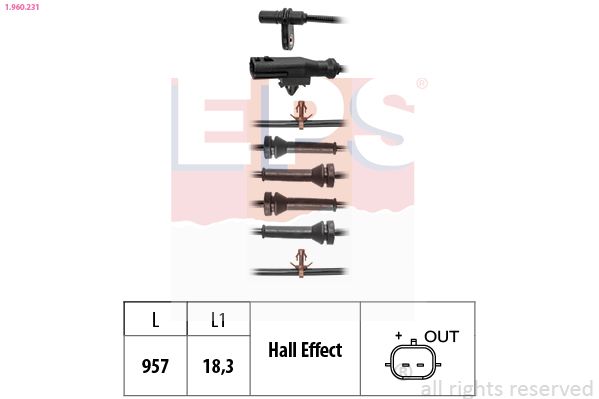 EPS 1.960.231 Sensor, wheel speed