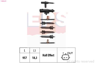 Sensor, wheel speed EPS 1.960.231