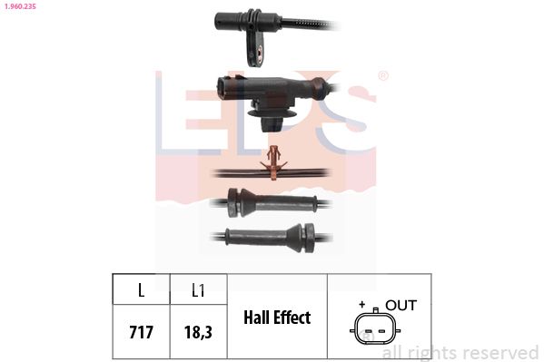 EPS 1.960.235 Sensor, wheel speed