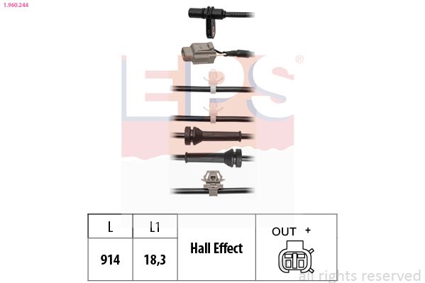 EPS 1.960.244 Sensor, wheel speed