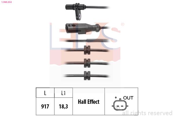 EPS 1.960.254 Sensor, wheel speed