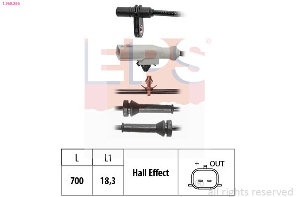 EPS 1.960.256 Sensor, wheel speed