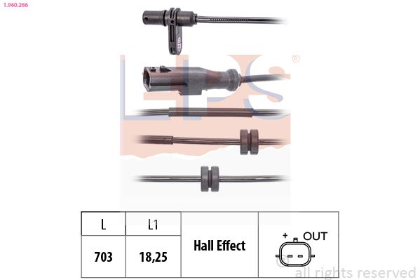 EPS 1.960.266 Sensor, wheel speed