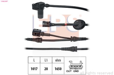 Sensor, wheel speed EPS 1.962.047