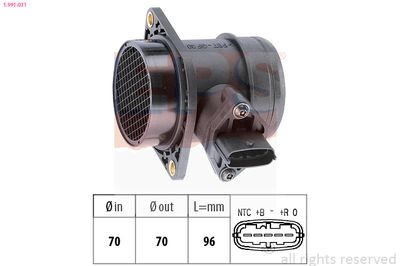 Mass Air Flow Sensor EPS 1.991.031