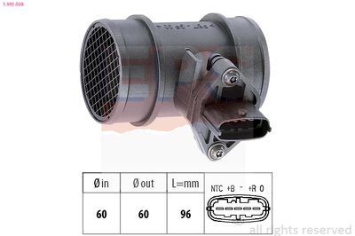 Mass Air Flow Sensor EPS 1.991.038