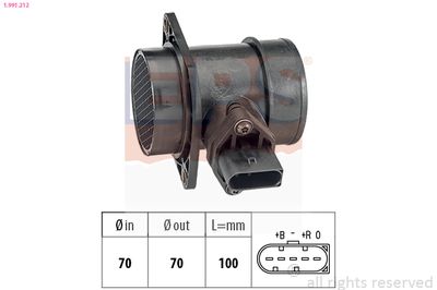 Mass Air Flow Sensor EPS 1.991.212