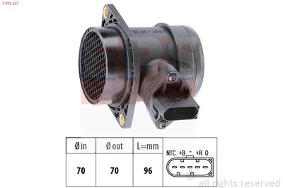 Mass Air Flow Sensor EPS 1.991.221