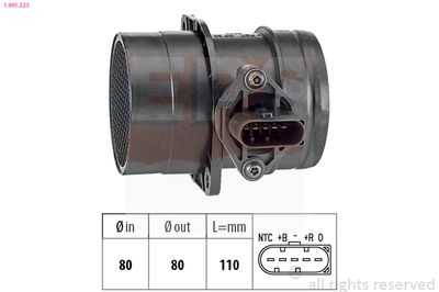 Mass Air Flow Sensor EPS 1.991.223