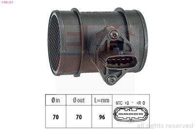 Mass Air Flow Sensor EPS 1.991.257