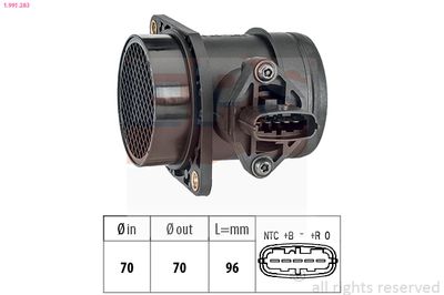 Mass Air Flow Sensor EPS 1.991.283