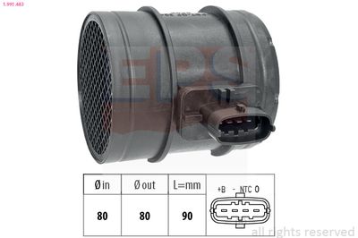 Mass Air Flow Sensor EPS 1.991.483