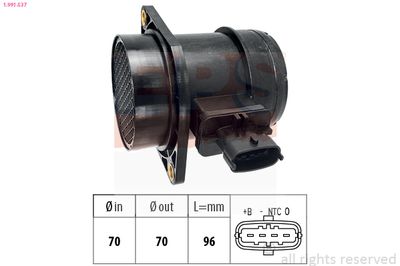 Mass Air Flow Sensor EPS 1.991.537