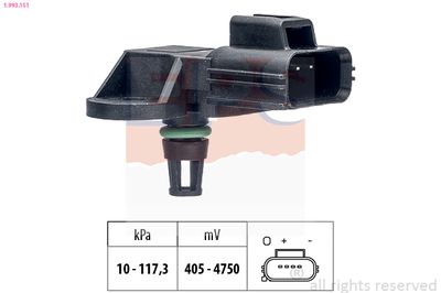 Air Pressure Sensor, altitude adaption EPS 1.993.151