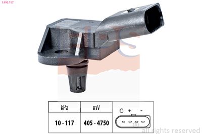 Air Pressure Sensor, altitude adaption EPS 1.993.157