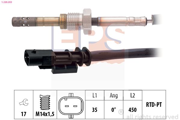 EPS 1.220.203 Sensor, exhaust gas temperature